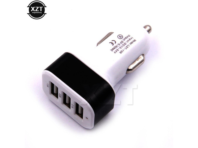 1PC 3 Port USB DC Car Charger Adaptor For iPhone Samsung Galaxy Note 7 ja16 Universal 2.1A 2.0A 1.0A