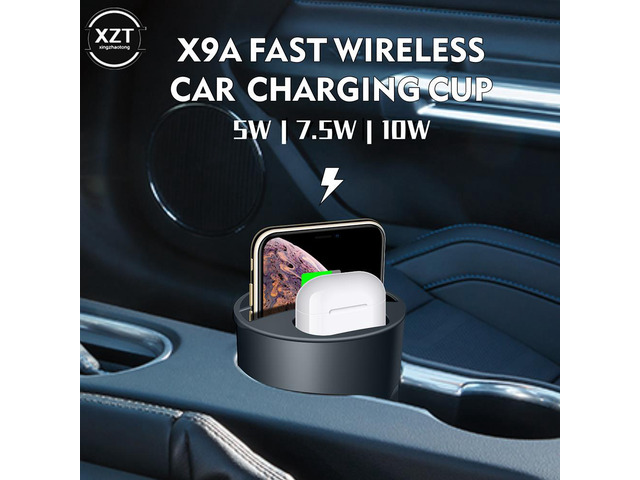 Fast Wireless Car Charger Cup for iPhone XsMax/Xr/8 2 USB Charges Port 5V/2A Car Charging for Qi Wireless Charger For Samsung