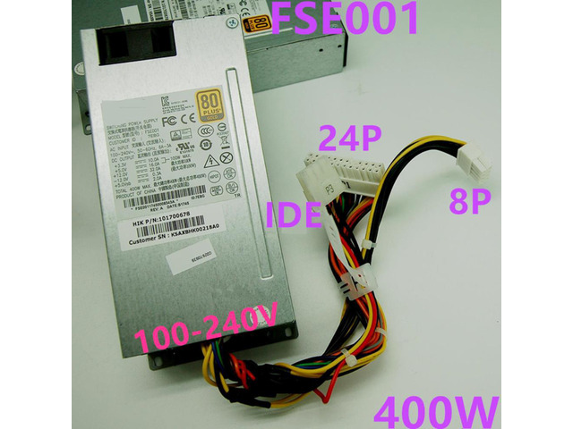 PC PSU For HANKER 80plus Gold AIO FLEX NAS Small 1U 400W Power Supply FSE001