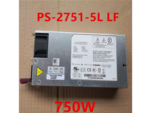 PSU For Dell C2100 C6100 C5100 750W Power Supply PS-2751-5L LF N8X3K