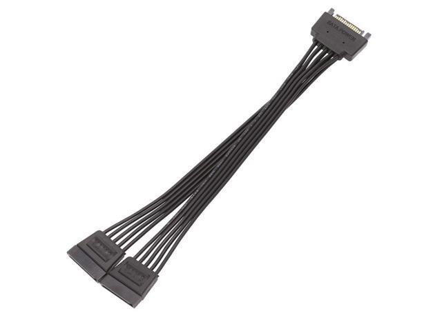 4Pin 18AWG Wire 1 To 2/3/4/5-Port 15Pin SATA Splitter Adapter Converter Power Supply Cable Cord for PC Computer Hard Drive
