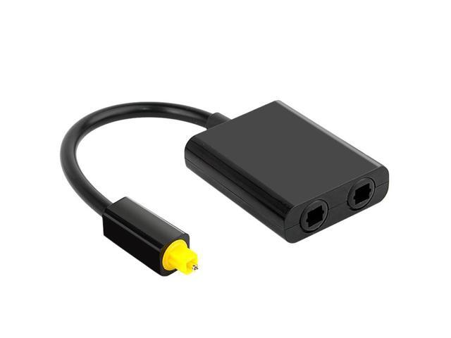 Digital SPDIF Optical Audio Splitter 2 Way Toslink Splitter Adapter 1 Input 2 Output SPDIF Optical Cable Splitter Hub