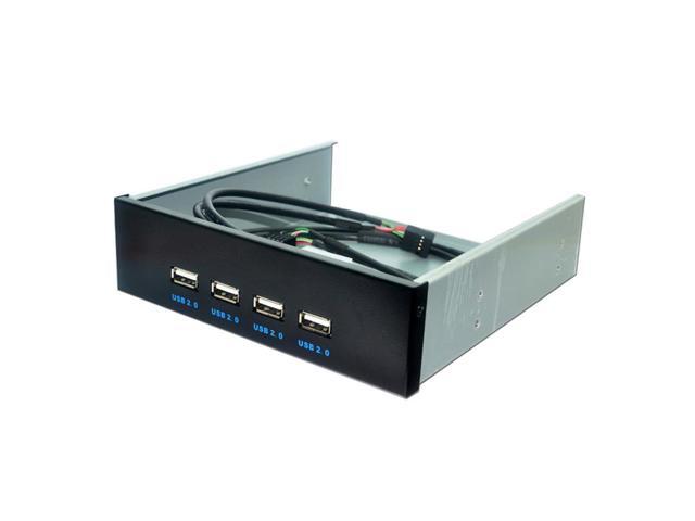 4 Ports USB 2.0 Front Panel USB Hub Splitters Adapter USB 2.0 Hub USB-HUB Multiple Splitter Hubs 5.25 Driver Bay for PC Computer