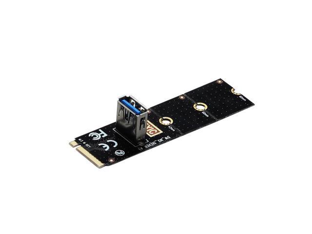 NGFF to PCI-E Convert Card M2 Interface to PCI Express 16x Slot with USB3.0 SATA 6Pin Cables + PCIe 1x Riser Card for Mining