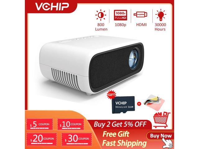 VCHIP Mini projecteur pour Home cinéma YG280, prend en charge la télévision 1080P, HDMI, USB, lecteur multimédia Portable