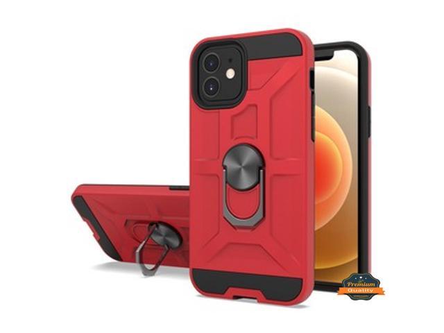 Red Case for Samsung Galaxy A32 5G Hybrid Ring Stand [360° Rotatable Ring Holder Magnetic Kickstand] Shockproof Hard Rubber TPU Phone Cover