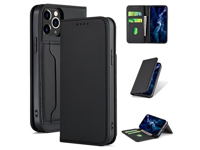 for iPhone 12 Pro / 12 Case Business Flip Magnetic with Multi-Card Slots Wallet Shockproof PU Leather Protective Case