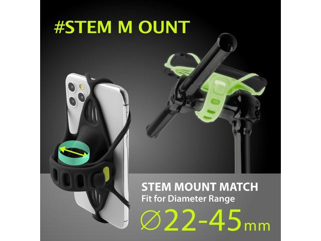 Bone Bike Tie Pro 4 Bike Phone Holder for Stem Mounting 4.7" - 7.2" Screen Smartphones, Face ID Compatible, Ultra Light Weight Bicycle Phone Mount,...