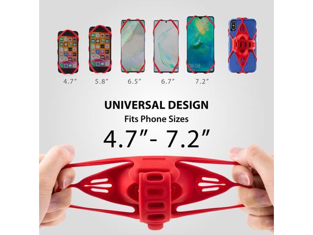 Bone Bike Tie Pro 4 Bike Phone Holder for Stem Mounting 4.7" - 7.2" Screen Smartphones, Face ID Compatible, Ultra Light Weight Bicycle Phone Mount,...