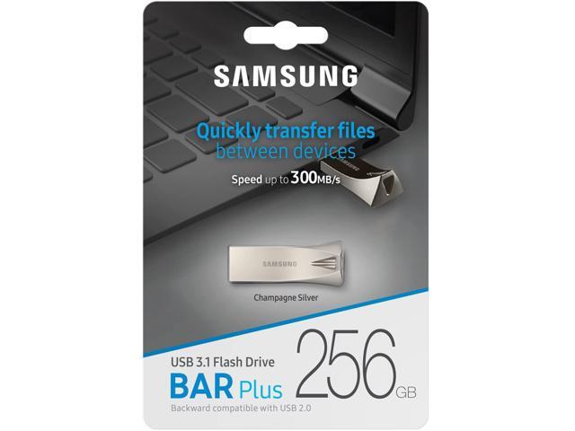 Samsung 256GB USB 3.1 Flash Drive BAR Plus Champagne Silver (MUF-256BE3)