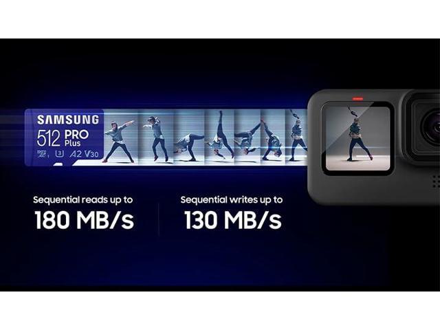 SAMSUNG PRO Plus 128GB microSD Memory Card + Adapter, Up to 180 MB/s, Full HD & 4K UHD, UHS-I, C10, U3, V30, A2 for Android Phones, Tablets, GoPRO,...