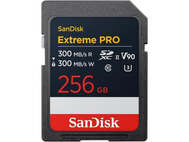 SanDisk Extreme PRO 256GB SDXC UHS-II Card - Up to 300MB/s Read and 300MB/s Write speeds - V90, 8K - SDSDXDM-256G-GN4IN