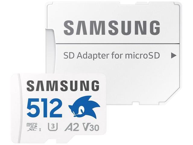 Samsung Sonic Pro Plus microSDXC Memory Card, UHS-I Interface, 512 GB, Read Speed up to 180MB/s, Increased Speed for Consoles, MB-MD512SA/LC1, with...