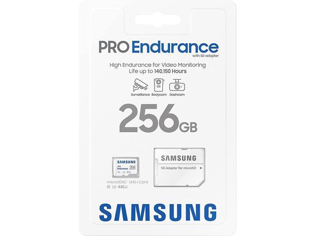 Samsung PRO Endurance 256GB microSDXC UHS-I U3 100MB/s Video Monitoring Memory Card with Adapter (MB-MJ256KA)