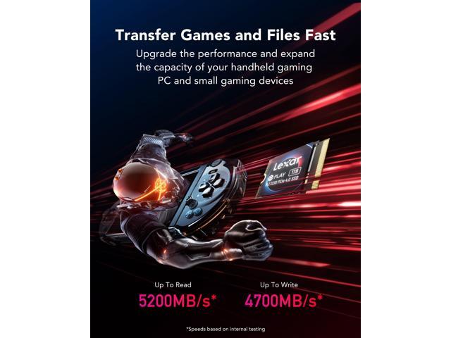 Lexar Play 2230 PCIe 4.0 Internal SSD 1TB, M.2 2230 PCIe Gen4x4 SSD, Up to 5200MB/s Read, 4700MB/s Write, Internal Solid State Drive Compatible...