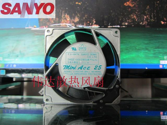 For Sanyo 109S096 100V 7/6W 9cm 9225 90mm AC metal aluminum frame 91-8479 cpu axial industrial fans