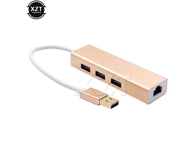 1pcs USB 3.0 to RJ45 Lan Card Gigabit Ethernet Network Adapter 3 Port HubLan Network Port Card For Windows XP 7 8/Mac OS Adapter