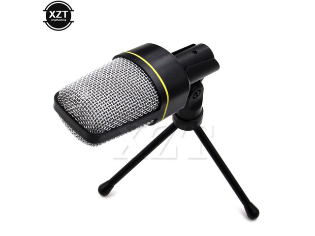 The professional one-way voice microphone with stand is suitable for PC notebook MSN Skype supports live singing and chat
