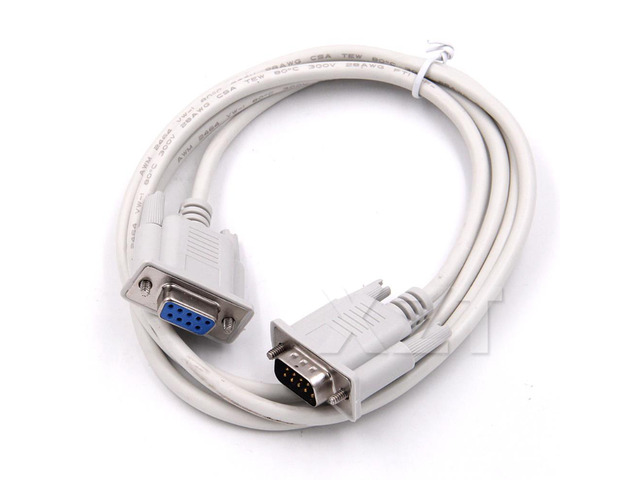 AT 5PCS Serial RS232 9-Pin Male To Female DB9 9-Pin PC Converter Extension Cable