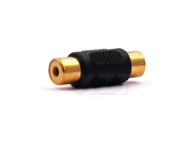 est Hot 50pcs/Lot RCA Phono Coupler Female to Female F/F Audio Video Connector Adaptor gold plated