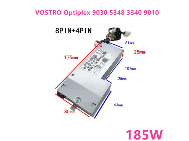 PSU For Dell VOSTRO Optiplex 9030 5348 3340 9010 185W Power Supply B185EA-00 H18