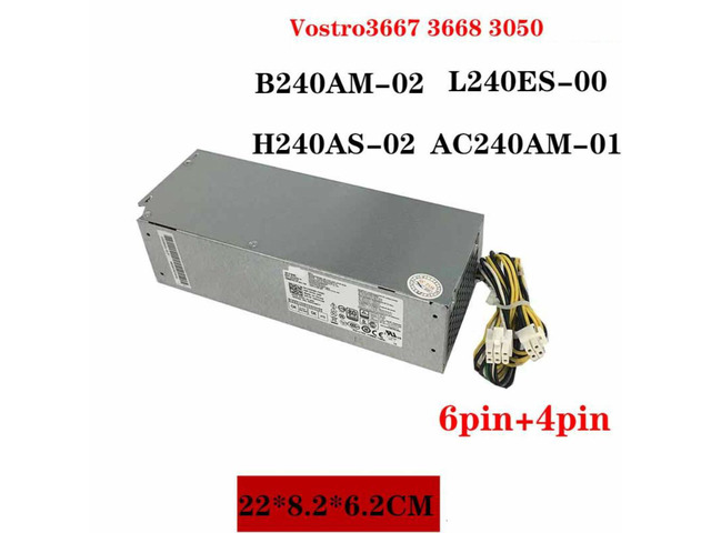 PSU For Dell V3268 3660 3668 3050 7050 6Pin 240W Power Supply H240ES-02 HU240AS-