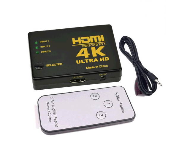 HDMI-compatible Switch 4K Switcher 3 In 1 Out HD 1080P Video Cable Splitter 1x3 Hub Adapter Converter for PS4/3 TV Box HDTV PC