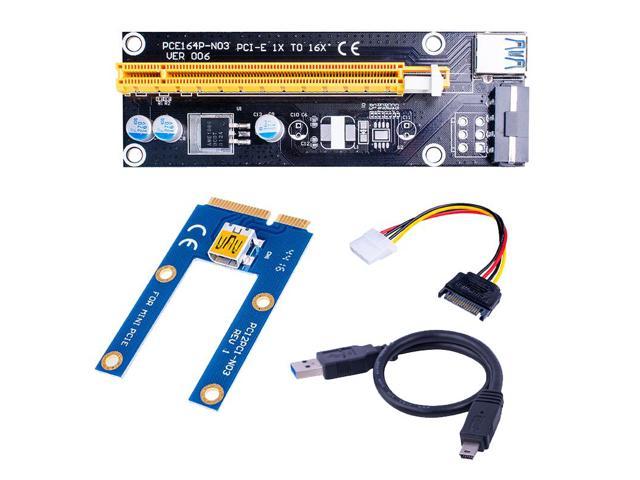 Mini PCIe 1x to PCI Express x16 Riser Card for Laptop External Graphics Card GDC Miner mini PCIe to PCI-e Slot for BTC Mining