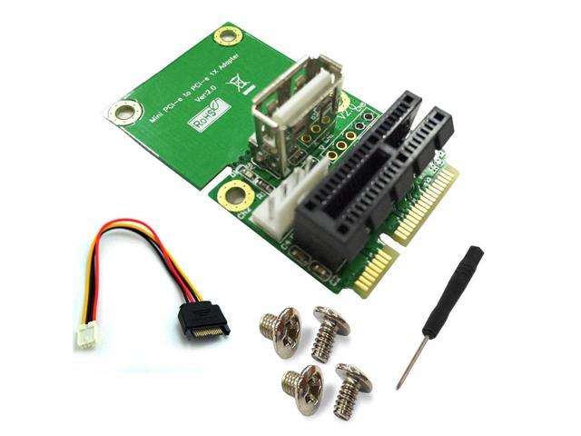 Mini PCI-E to PCI Express PCI-E 1x Board USB 2.0 Half Full Mini PCIE Adapter Card 4Pin Power Supply Computer Components for PC