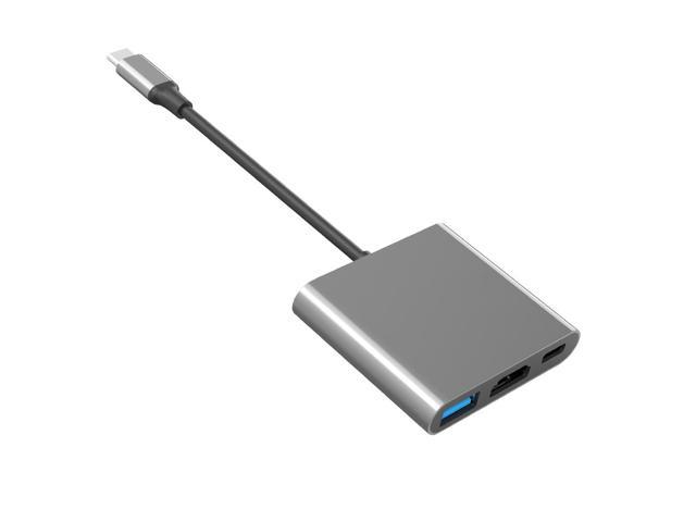 USB C to HDMI Adapter USB 3.1Type-C Converter to HDMI 4K+USB 3.0+USB C PD Charging Port 3 in 1 Hub USB-C Digital AV Multiport Adapter for MacBook.