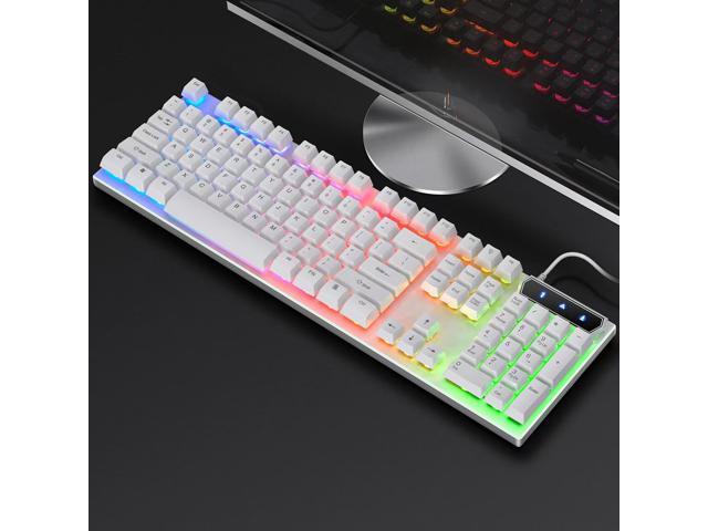 Mechanic Gaming Keyboard LED colorful gaming keyboard White