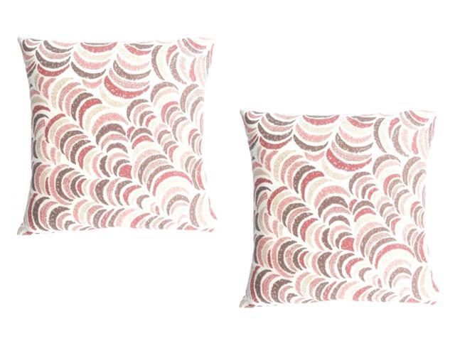 PRIMA LINEN 2-Pack Festive Slice Decorative Print (18'x18') Square Luxury Throw Pillow Cushion Cover Cases Collection Set