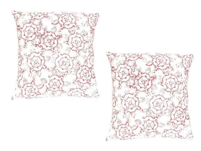PRIMA LINEN 2-Pack Bouquet Floral Decorative Print (18'x18') Square Luxury Throw Pillow Cushion Cover Cases Collection Set