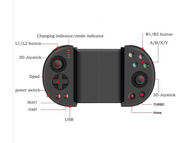 Retractable Joystick game controller compatible with Android/iOS mobile phone gamepad