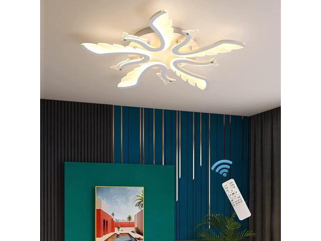 Garwarm LED Dimmable Ceiling Light,45W Modern Birds Shape Creative Ceiling Lamp Fixture, Bedroom Living Room Flush Mount Ceiling Light Metal Acrylic.
