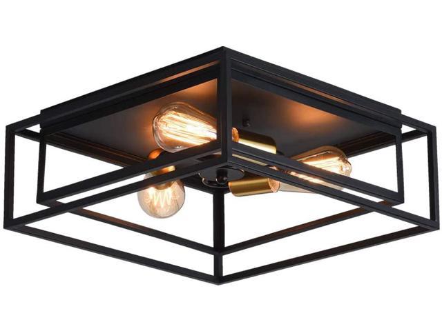 Photos - Chandelier / Lamp Industrial Ceiling Light, 3 Lights Farmhouse Semi Flush Mount Ceiling Ligh