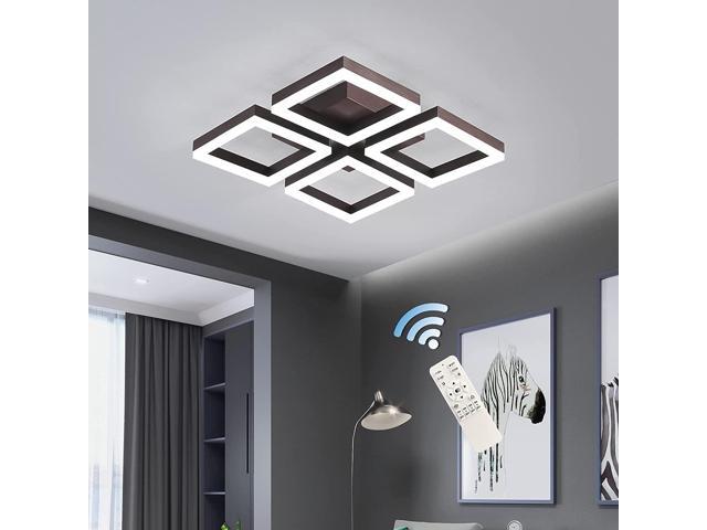 Photos - Chandelier / Lamp Garwarm LED Ceiling Light Fixture, 52W Ceiling Lamp 4 Square Modern Chande
