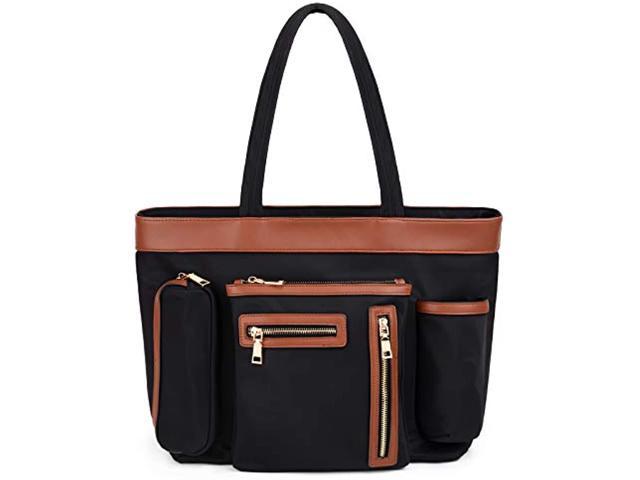 Large Multi-Pockets-Nylon-Tote-Bag Laptop Shoulder Bag Travel Work Bag Teacher Purse And Handbags For Women (100390231814 Electronics Computer Components Laptop Parts) photo