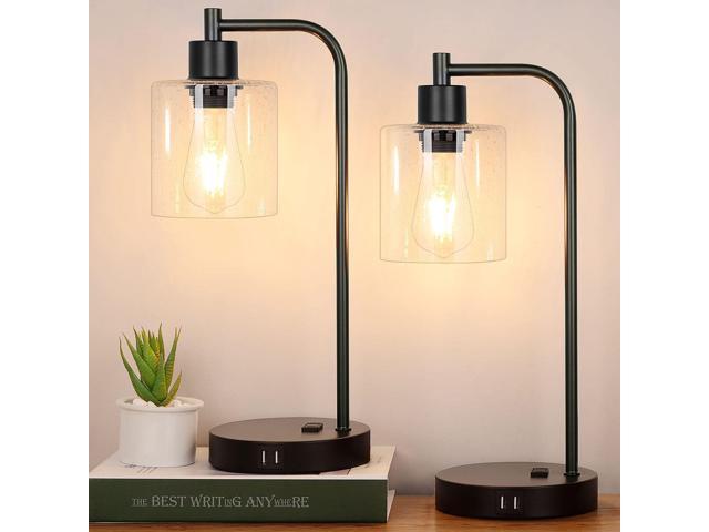 Photos - Chandelier / Lamp Suunto Set of 2 Industrial Table Lamps, 2 x 800LM LED Bulbs Included, Fully Stepl 