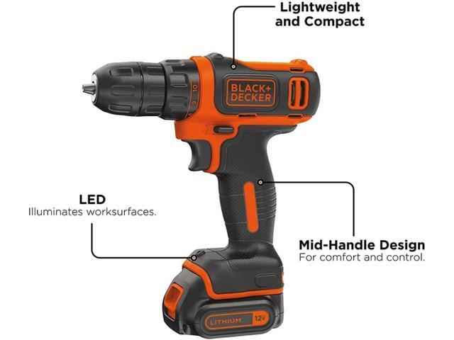 Cordless 12V MAX lithium drill/driver, Drilling and Home Tool Kit, 60 Pieces