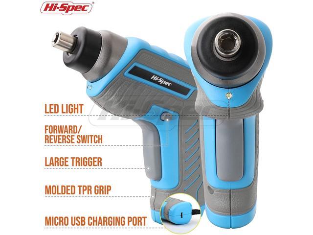Electric Cordless Tool Set, 35pc Small Essential Blue 3.6V USB Power Screwdriver & Hand Tool Kit For The Home