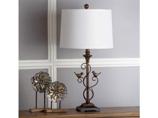 Rustic Farmhouse Oil-Rubbed Bronze 28-inch Bedroom Living Room Home Office Desk Nightstand Table Lamp Set of 2 (LED Bulbs Included)