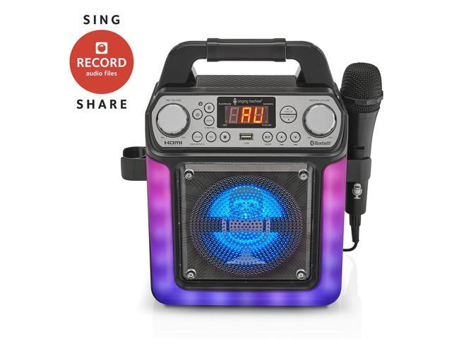 Mini portable karaoke system with Bluetooth and voice changing effect.
