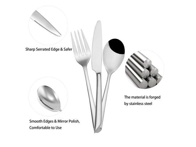 30-Piece Stainless Steel Flatware Set, Kitchen Utensil Set Service for 6, Tableware Cutlery Set for Home and Restaurant, Dishwasher Safe