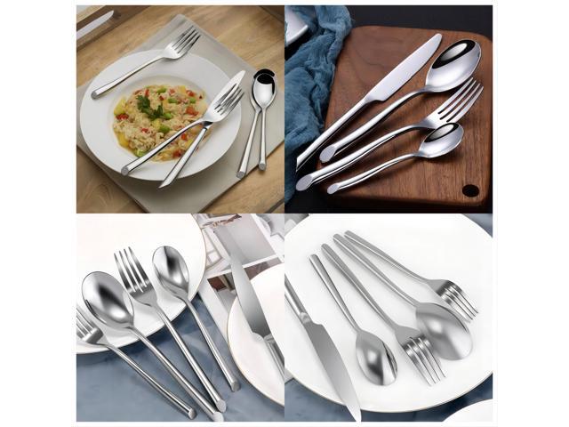 30-Piece Stainless Steel Flatware Set, Kitchen Utensil Set Service for 6, Tableware Cutlery Set for Home and Restaurant, Dishwasher Safe