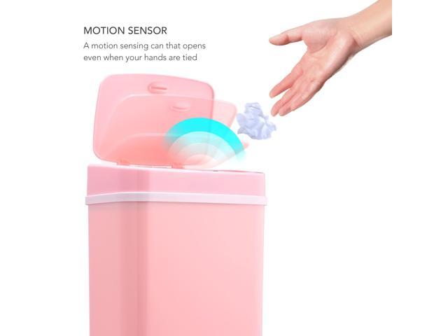Wenger Smart Sensor Trash Can 12L Plastic, Fast Hands-Free Lid Opening, Adjustable Sensor Range, Knee and Hand Activation, Ideal for Modern Kitchen...