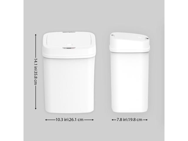 Wenger Smart Sensor Trash Can 12L Plastic, Fast Hands-Free Lid Opening, Adjustable Sensor Range, Knee and Hand Activation, Ideal for Modern Kitchen...