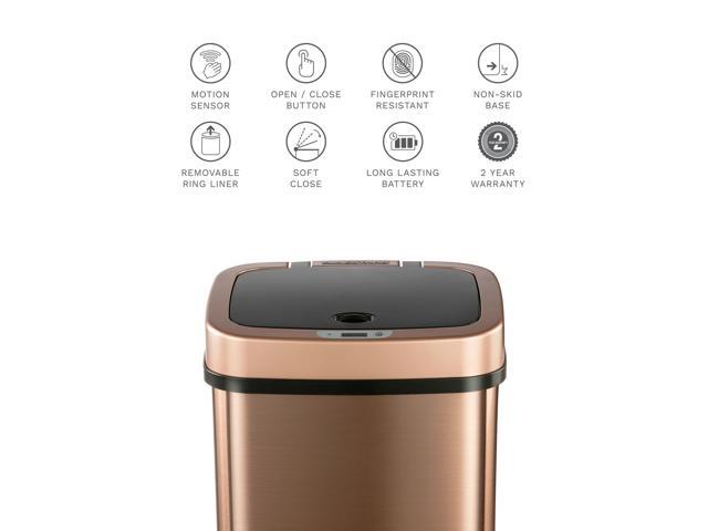 Wenger Kitchen Storage Bin 12L Stainless Steel Intelligent Sensor Trash Can with One-Touch Control and Adjustable Sensor Range for Home...