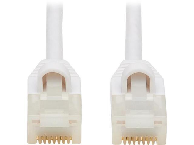 TRIPP LITE N261AB-S15-WH 15 ft. Safe-IT Cat6a 10G-Certified Snagless Antibacterial Slim UTP Ethernet Cable (RJ45 M/M), White