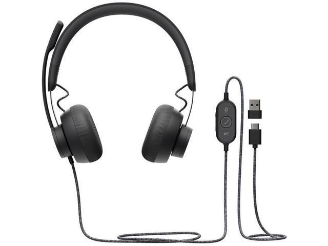 Logitech - Zone Wired Noise Cancelling On-Ear Headset for Microsoft Teams - Graphite - image 6